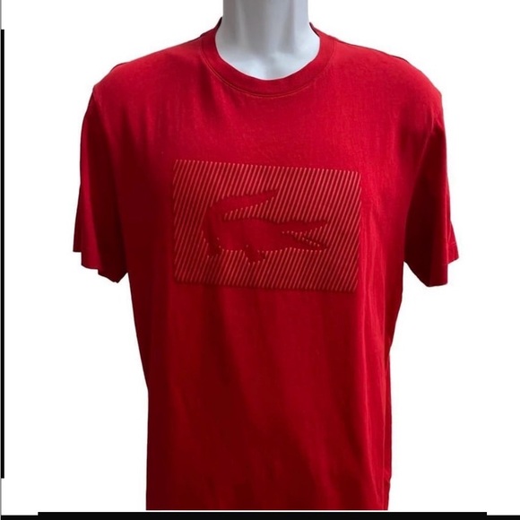 Lacoste Men's Bold Red Tee s. Large. - Picture 2 of 5
